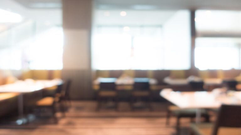 Abstract blur restaurant interior for background